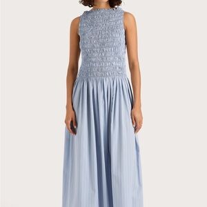 Noa Maxi Dress Blue Pinstripe Dress NWT